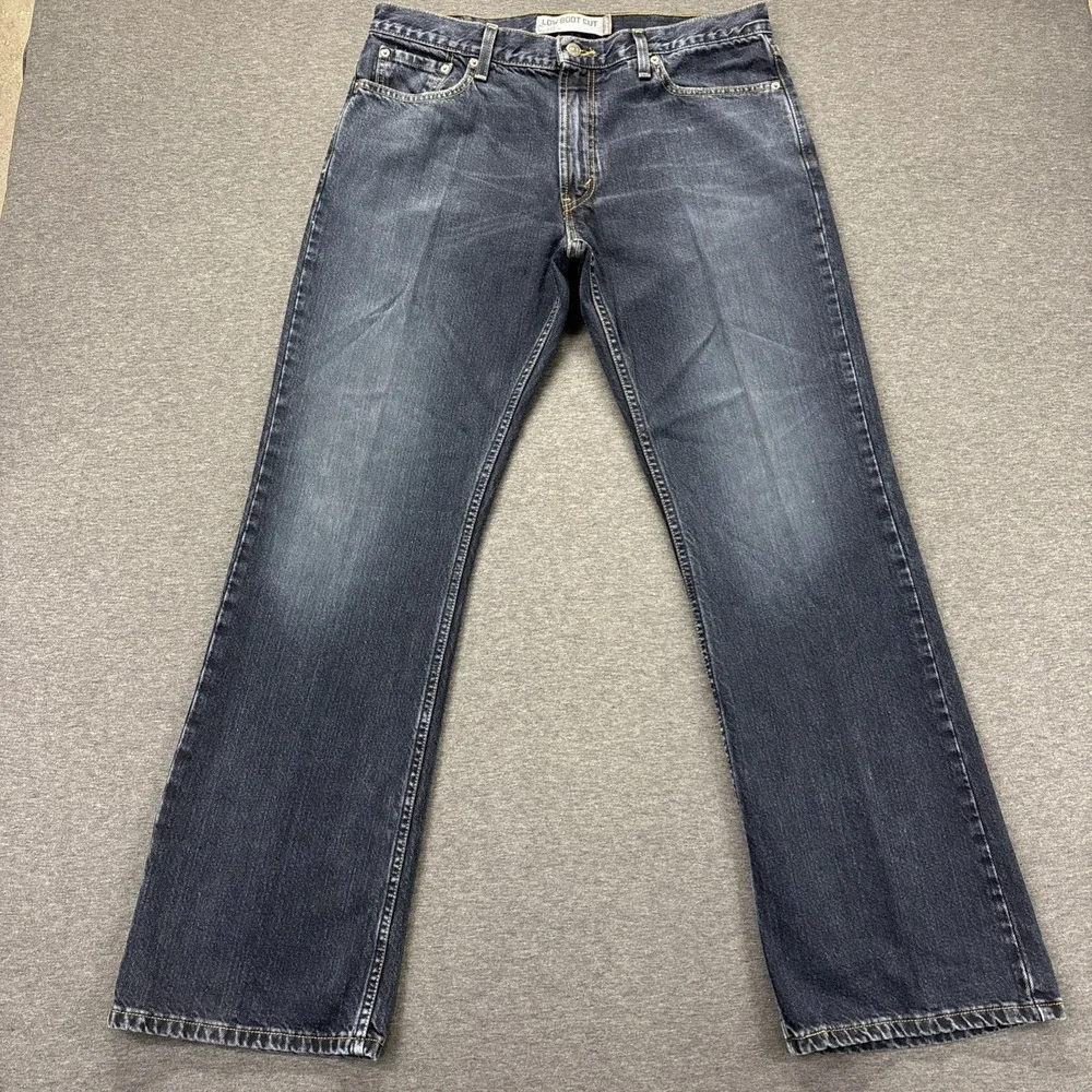 Vintage Levis 527 Jeans Mens 36x32 Low Bootcut Dark Wash Western Denim Y2K